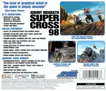 Jeremy McGrath Supercross 98 (EU) box cover back